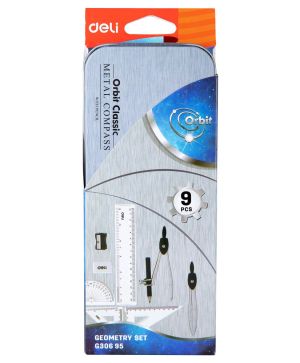 К-т за чертане Deli Orbit 30695 в метална кутия