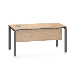 Бюро RFG Monaco, 1400 x 700 x 750 mm, ПДЧ 25 mm, с отвор за кабели, плот бряст, черни метални крака