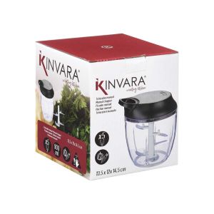 Чопър Kinvara, ръчен, с капак, неръждаема стомана, с 5 ножа
