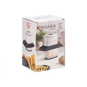 Уред за рязане на картофи Kinvara, с контейнер, черен
