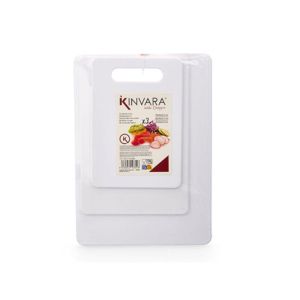 Дъска за рязане Kinvara, бяла, 3 броя
