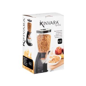 Диспенсър за зърнени храни Kinvara, пластмасов, 4.5 L, сив