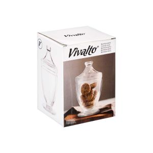 Кутия за бонбони Vivalto, с капак, стъклена