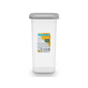 Буркан Leknes, квадратен, с капак, 1.5 L, сив