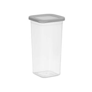 Буркан Leknes, квадратен, с капак, 1.5 L, сив