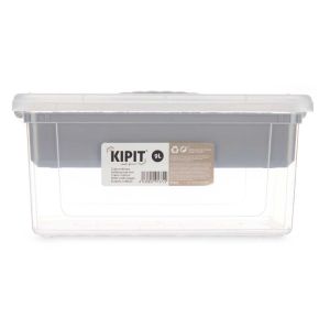 Кутия с капак и органайзер Kipit, 9 L, сив