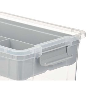 Кутия с капак и органайзер Kipit, 9 L, сив