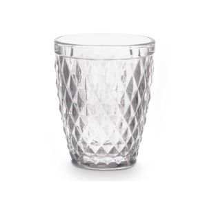 Чаша Vivalto, стъклена, диамантен релеф, 250 ml