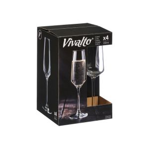 Чаша за шампанско Vivalto, 400 ml, 4 броя