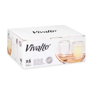 Чаша за вода Vivalto, боросиликатно стъкло, 325 ml, 6 броя