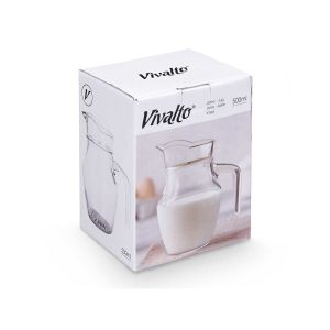Кана Vivalto, стъклена, с дръжка, 500 ml