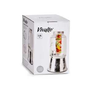 Диспенсър за напитки Vivalto, с охладител, 3.8 L, сребрист