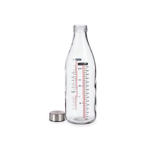 Бутилка с мерителна скала Vivalto, с метална капачка, 1 L