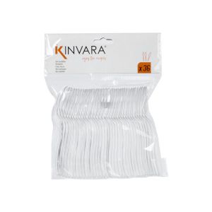 Лъжички за кафе Kinvara, пластмасови, прозрачни, 36 броя