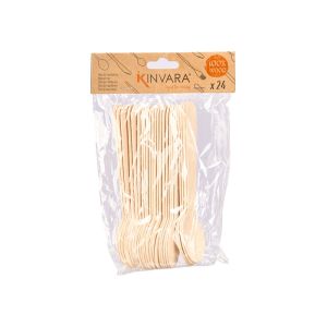 Лъжици Kinvara, дървени, 24 броя