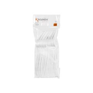 Вилици Kinvara, пластмасови, прозрачни, 18 броя