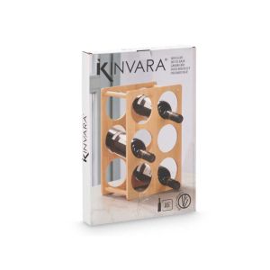 Поставка за бутилки Kinvara, бамбук, за 6 бутилки