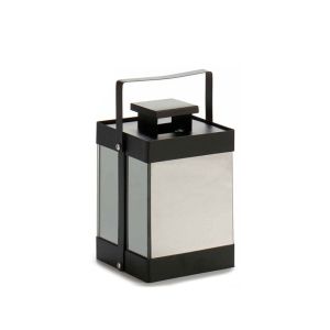 Фенер Giftdecor, 10 LED диода, метален, малък, черен