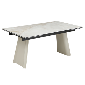 Разтегателна трапезна маса BIERUN - сив гланц 04