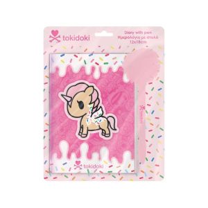 Бележник с катинарче и химикалка, 12x18cm,60л, Tokidoki