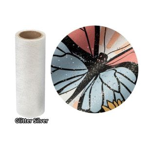 OtterPro Филм DTF, трансферен, 0.3 x 10 m, glitter silver