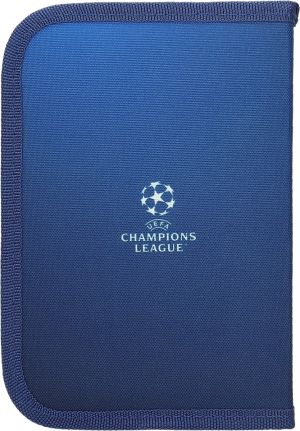 Несесер UEFA 1 цип, 2 прегради, празен, 21x4x14cm, син