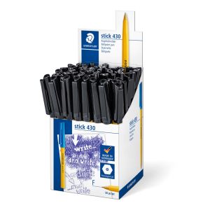 Химикалка Staedtler Stick 430 F,опаковка 50 броя, черна