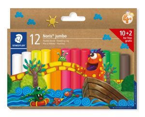 Пластилин Staedtler Noris Jumbo, 12 цвята