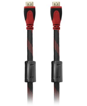 Кабел DeTech HDMI-HDMI M/M, 3m, оплетка и ферит