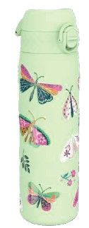 Бутилка за вода Ion8 Print, метална, 600ml, ПЕПЕРУДИ2