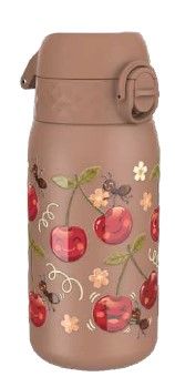 Бутилка за вода Ion8 Print, рециклирана пластмаса, 350ml, ЧЕРЕШИ