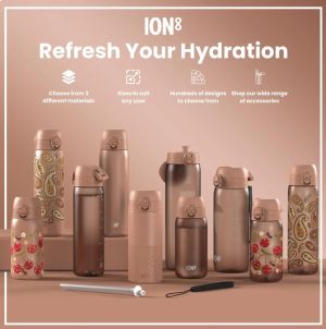 Бутилка за вода Ion8 SC, рец.пл, 500ml, МОКА