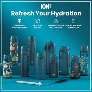 Термо бутилка за вода Ion8 SC, метална, 920ml, СИНЬОЗЕЛЕН