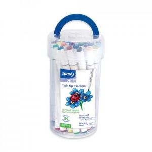 Маркери двувърхи Spree Art Soft Brush 24 цвята