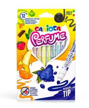 Флумастери Carioca, ароматни, 12 цвята