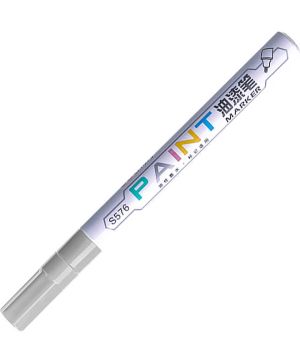 Paint маркер Deli S576, объл 1,5mm, Сребрист