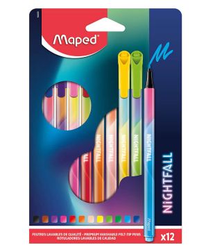 Тъкописци Maped Nightfall 0.8mm, 12 цвята