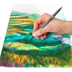 Акварелни  флумастри Staedtler DJ, двувърхи, 6 цвята, ASIA