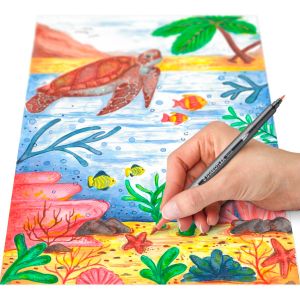 Акварелни  флумастри Staedtler DJ, двувърхи, 6 цвята, AMERICA