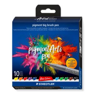 Флумастри Staedtler Pigment Big Brush, 10 цвята, 373 C10-1