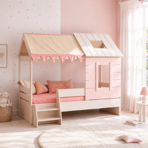 Детско легло къща PINK HOUSE - 90 х 200