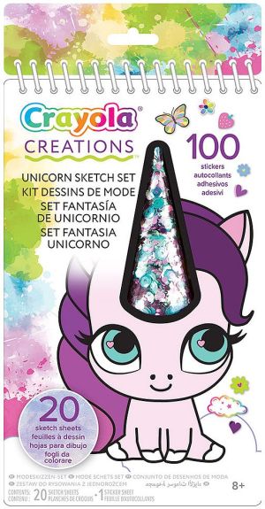 Скицник Crayola Creations с шаблони и лепенки