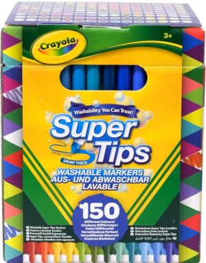 Флумастери Crayola коничен връх,измиващи,150цв