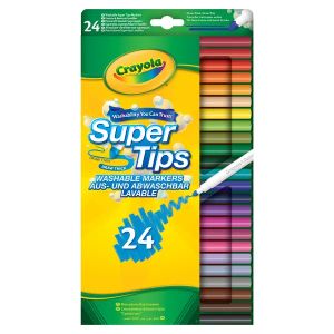 Флумастери Crayola,коничен връх,измиващи,24 цвята
