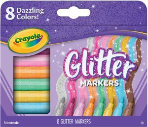 Флумастери Crayola Shimmer глитерни,8 цвята