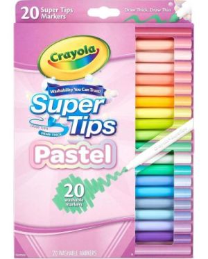 Флумастери Crayola пастелни, 20 цвята