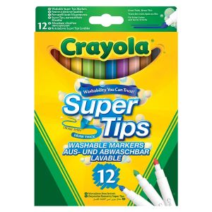 Флумастери Crayola измиваеми 12 цвята