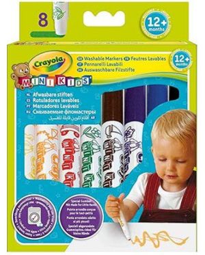 Маркери Crayola Mini Kids измиваеми, 8 цвята