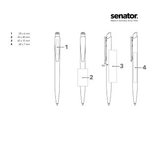Химикалка Senator Dart Polished 2600, сив 445