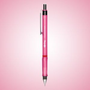 Комплект Rotring Visuclick автоматичен молив, гума, графити, розов 0,5